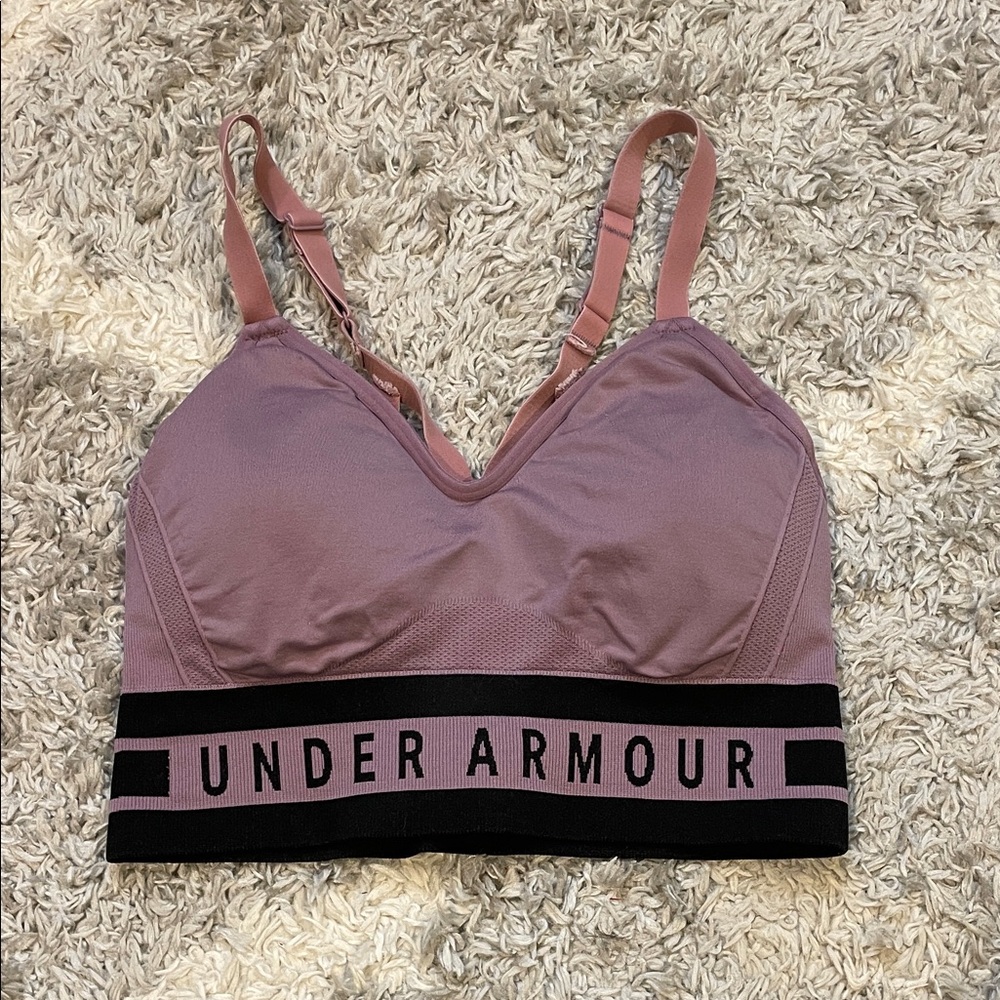 Under Armour Mauve and Black Sports Bra